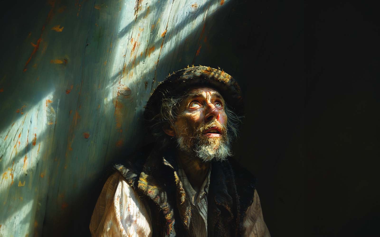 Portrait éclairé par une lumière latérale